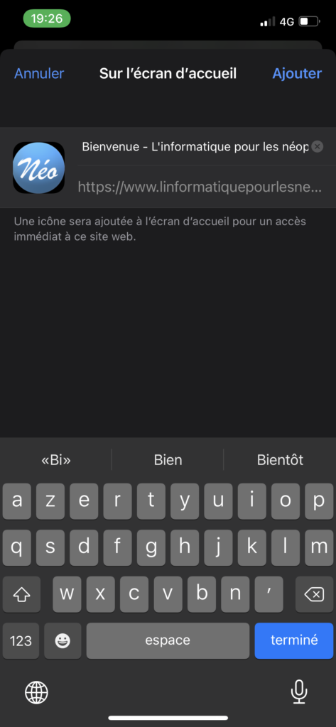 site web raccourcis iPhone